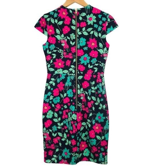 ALEXIA ADMOR Floral Print Scuba Dress Size Small - Picture 4 of 10